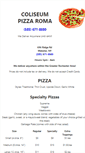 Mobile Screenshot of coliseumpizzaroma.com